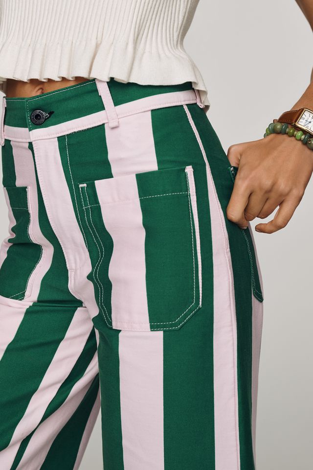 ASKK NY Patch Pocket Striped Wide-Leg Pants #3
