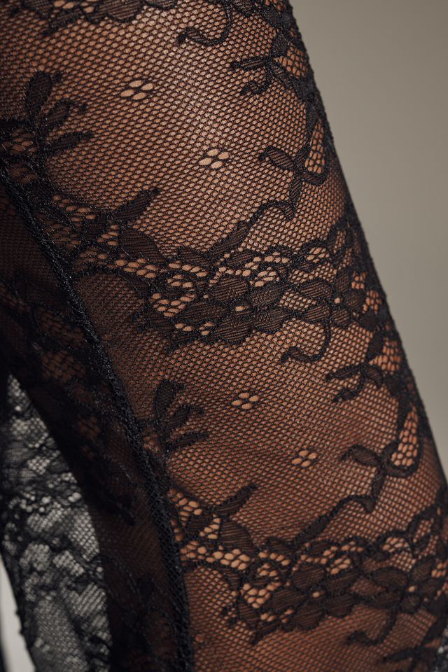 Flat White Lace Flare Pants #2