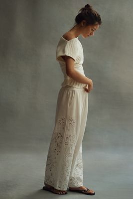 Mare Mare Lace Inset Long-Sleeve Blouse | Anthropologie
