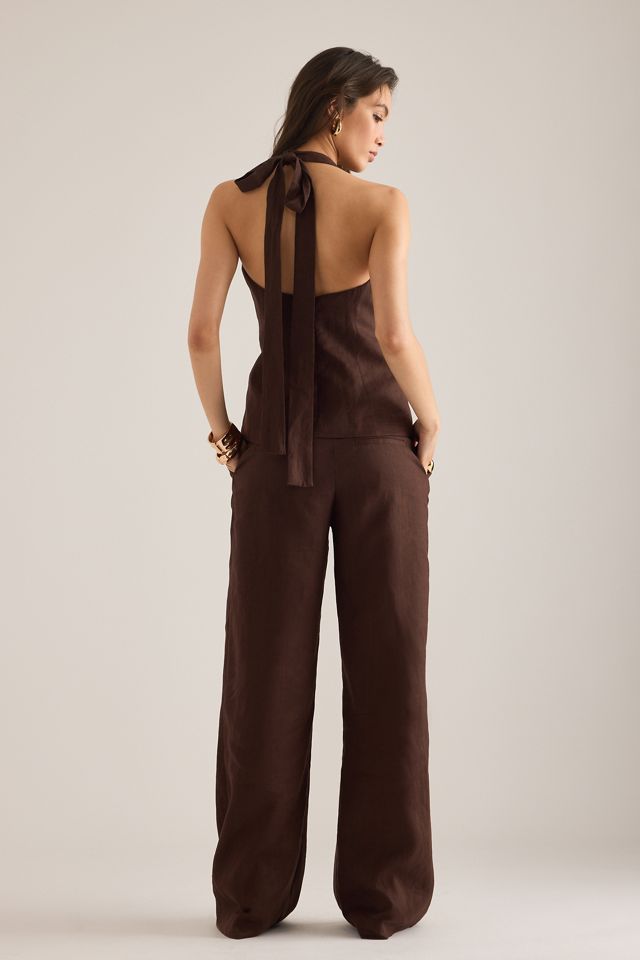 Bardot Geordy Hipster Linen Trousers #1