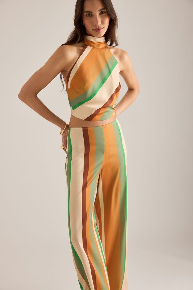 Bardot Pantaloni a Gamba Larga Pearce a Righe #4