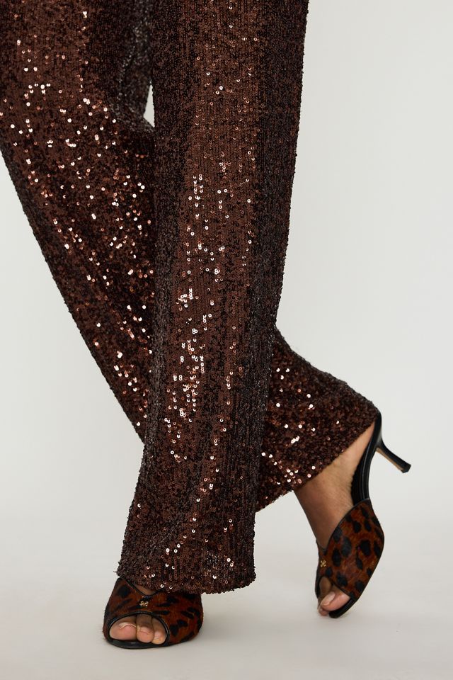 Pantaloni a Gamba Dritta con Paillettes Simone Bardot #4