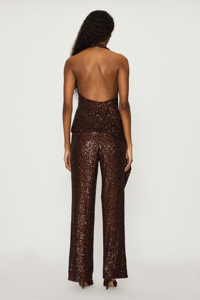 Pantaloni a Gamba Dritta con Paillettes Simone Bardot #5