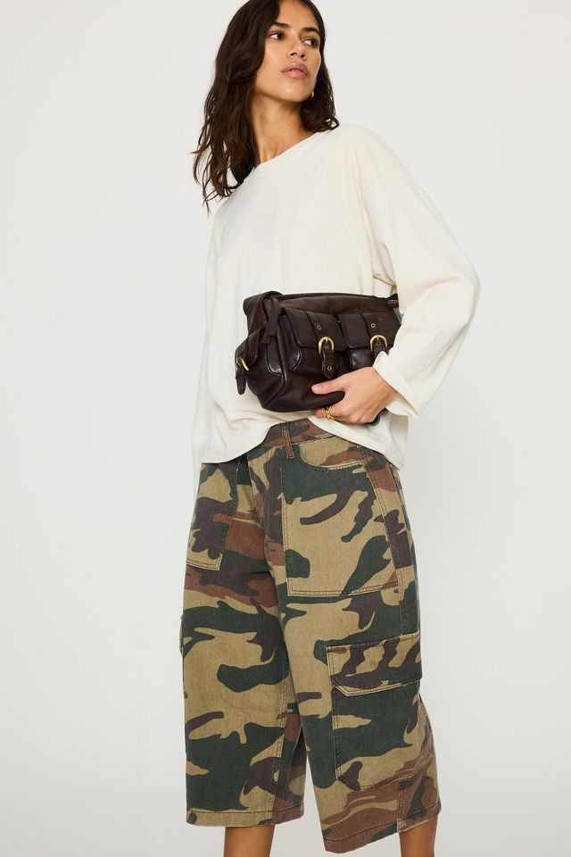 By Anthropologie Riley Cropped Camo Cargo Pants #2