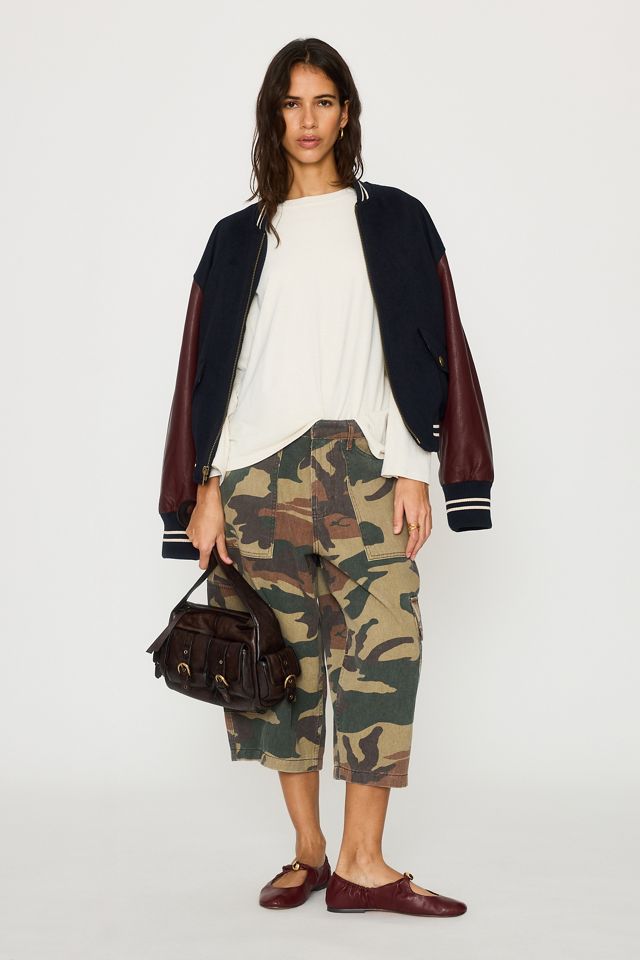 By Anthropologie Riley Cropped Camo Cargo Pants #1