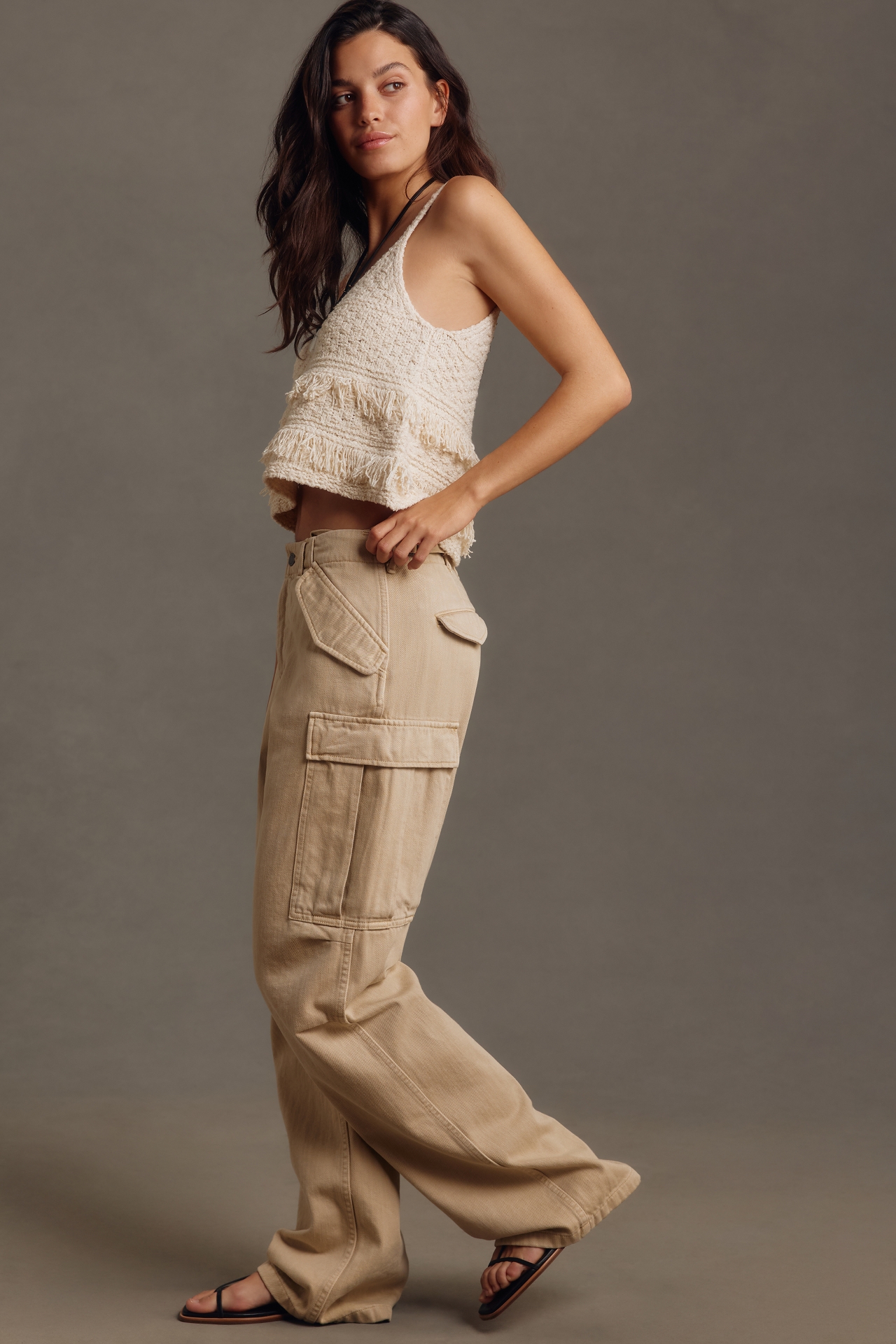 Denimist Wide-Leg Cargo Pants