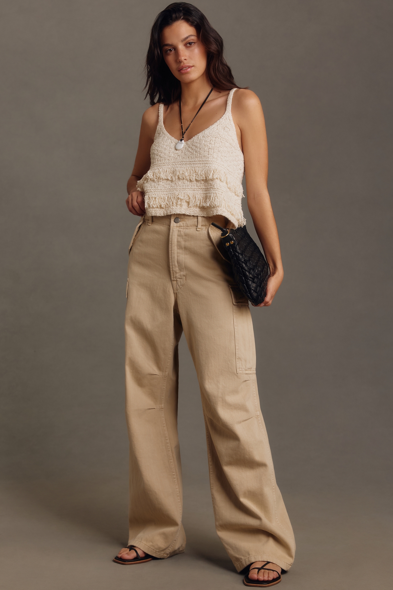 Denimist Wide-Leg Cargo Pants