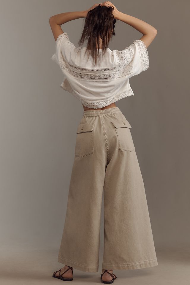 Denimist High-Rise Palazzo Drawstring Pants #2