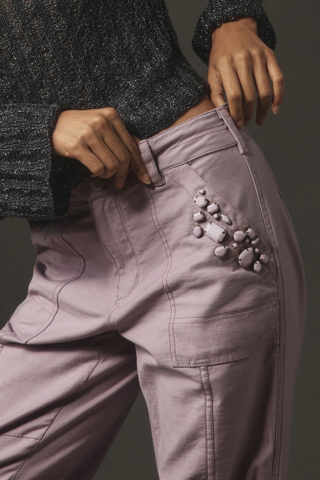 The Wanderer Jeweled Relaxed-Leg Pants by Pilcro #3
