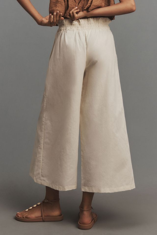 By Anthropologie Linen Pull-On Pants #3