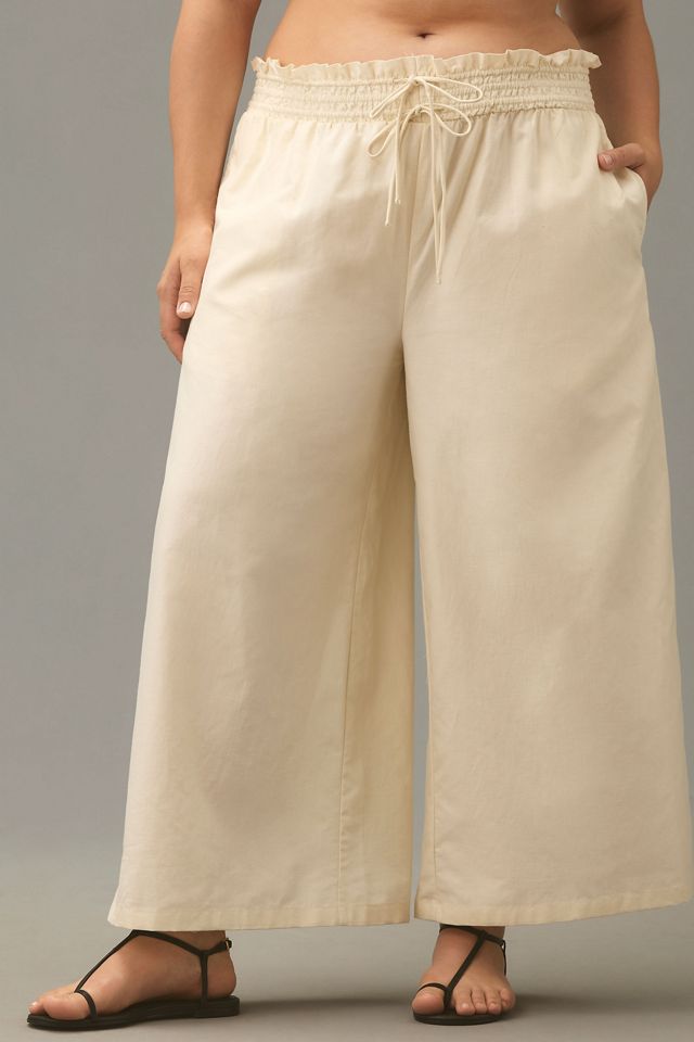 By Anthropologie Linen Pull-On Pants #5