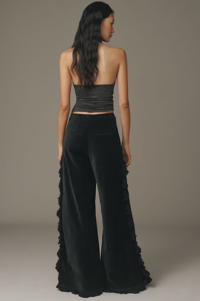 Hope for Flowers by Tracy Reese Fringed Velvet Trousers #2