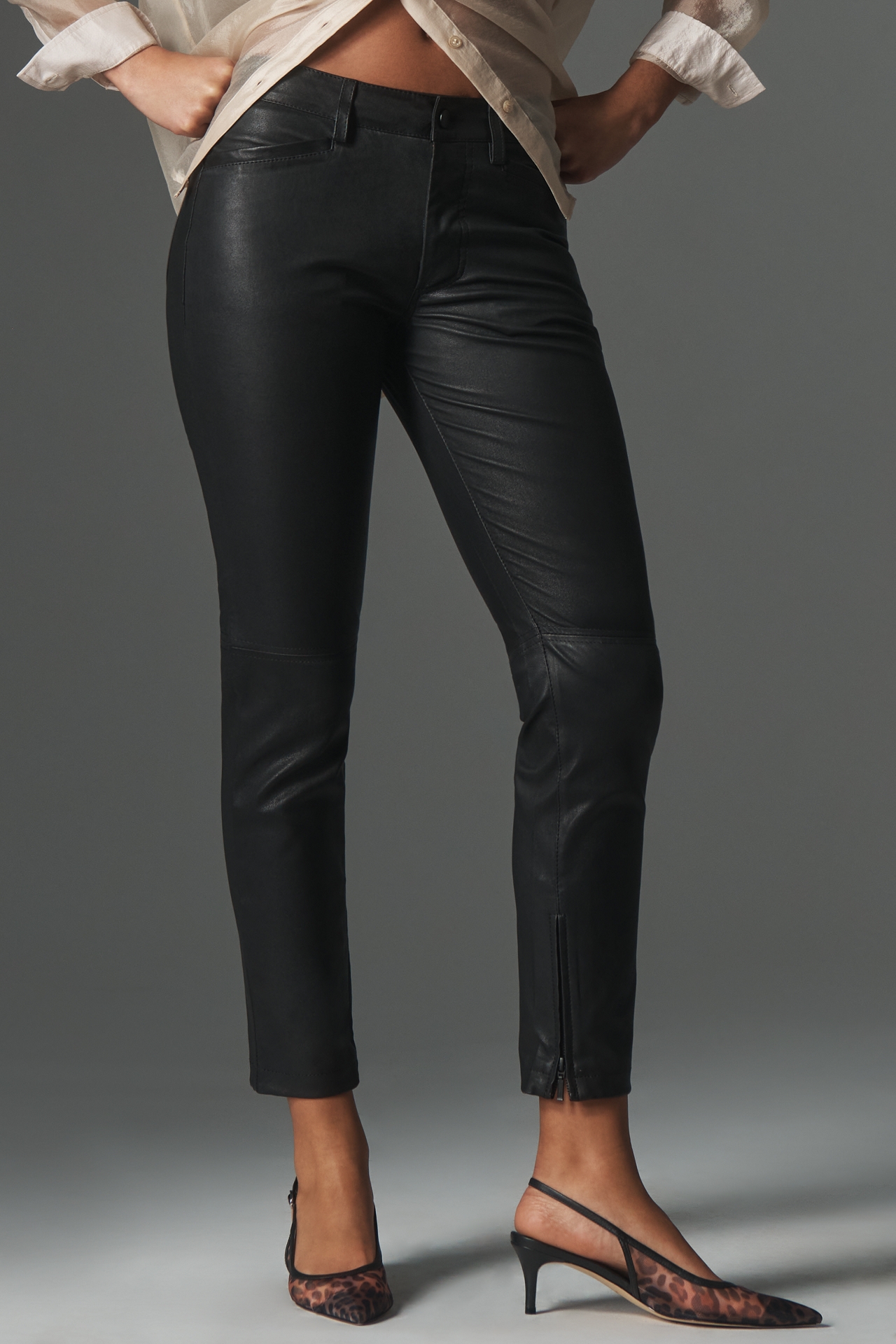 Pilcro Rococo Leather Skinny Pants
