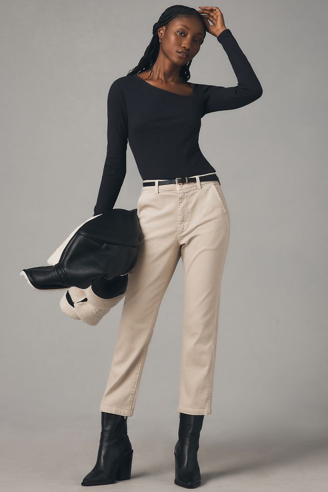 AMO Easy Crop Straight Trousers | Anthropologie