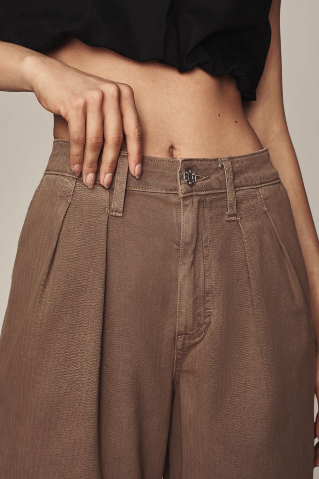 Amo Sheryl High-Rise Pleated Wide-Leg Trouser Pants #1