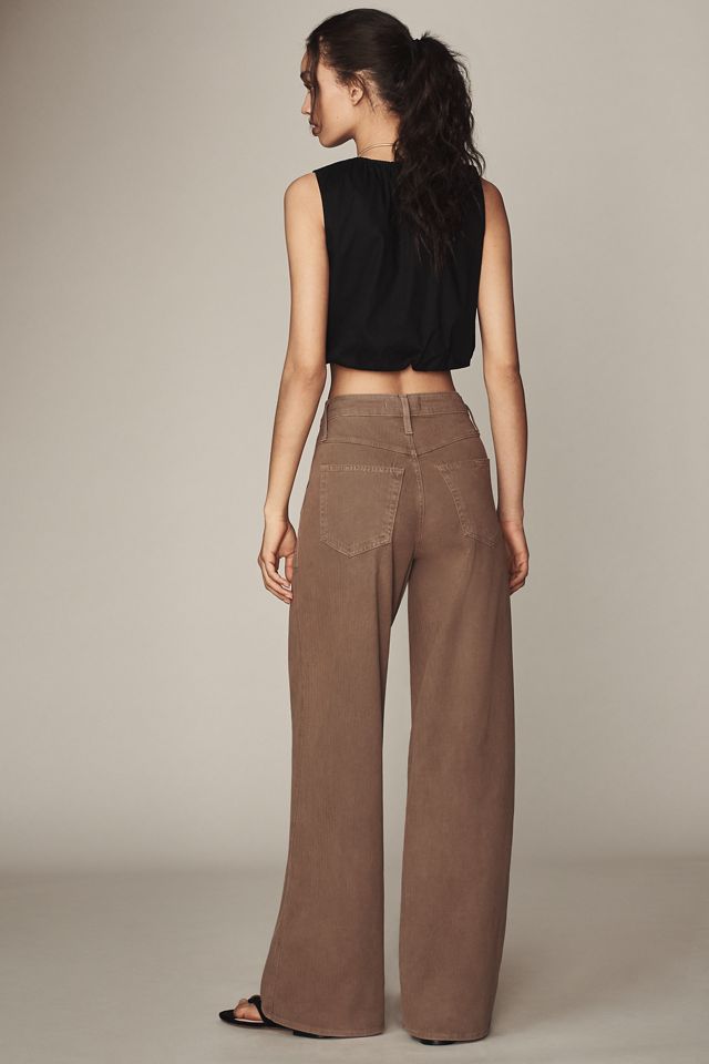 Amo Sheryl High-Rise Pleated Wide-Leg Trouser Pants #4