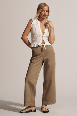 Amo Marian Linen Blend Drawstring Pants