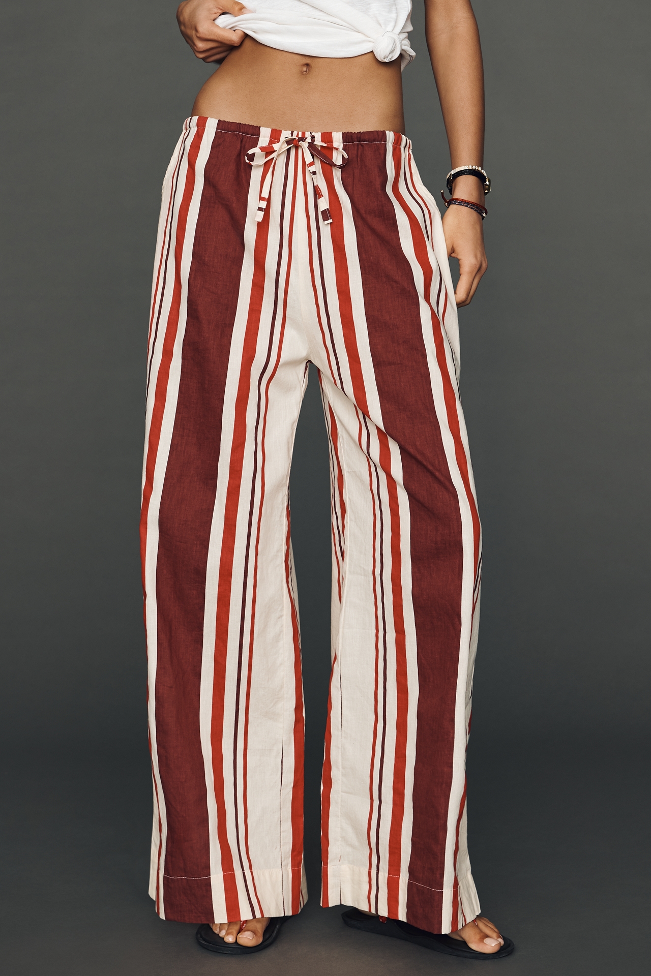 Jula Cotton Low-Rise Pants