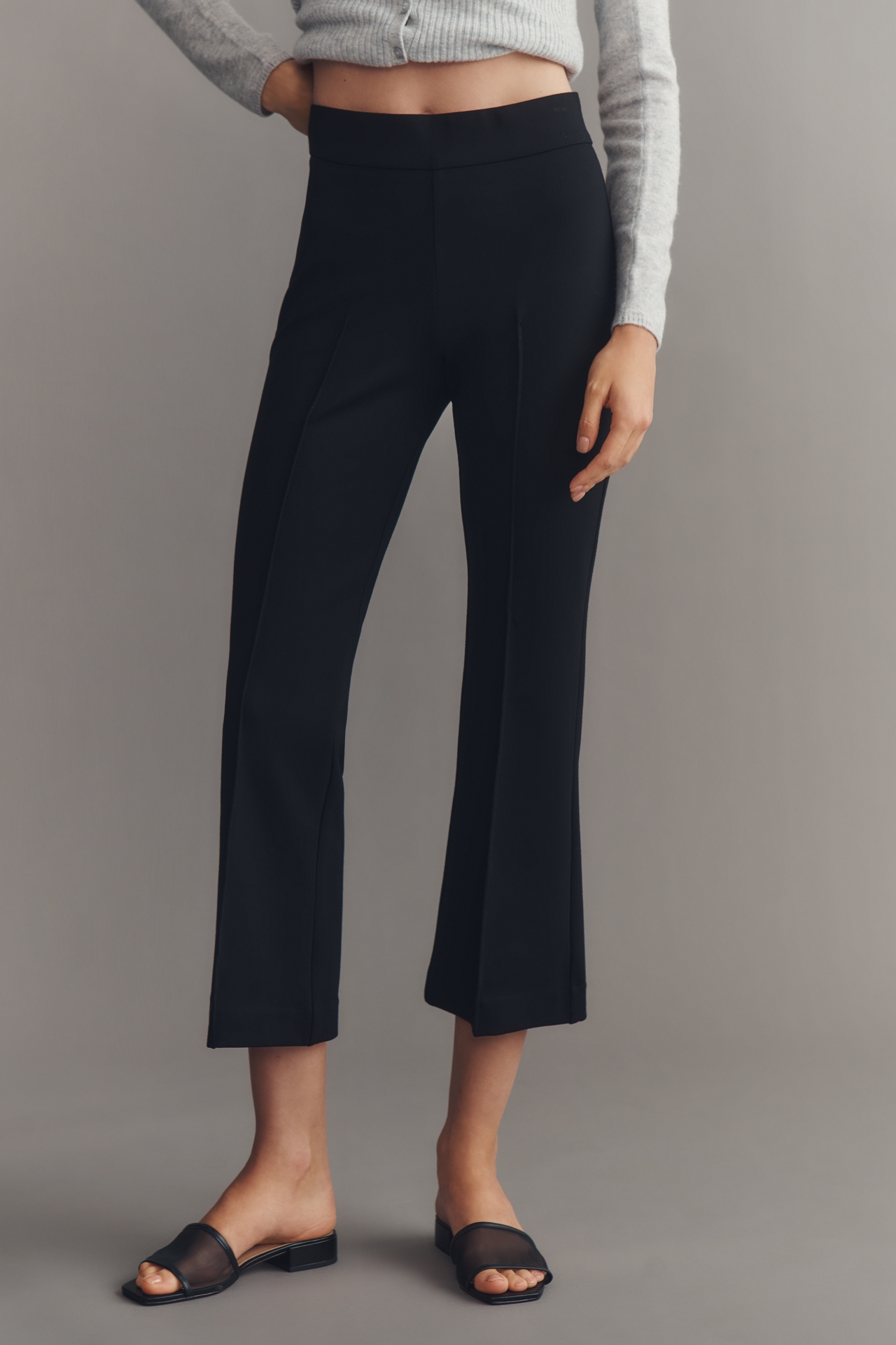 Good American Stretch Ponte High-Rise Kick Flare Pants