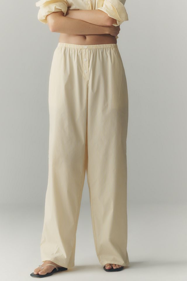 Good American Poplin Pull-On Pants | Anthropologie