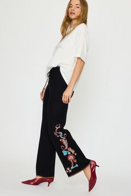 Never Fully Dressed Paisley Wide-Leg Trousers