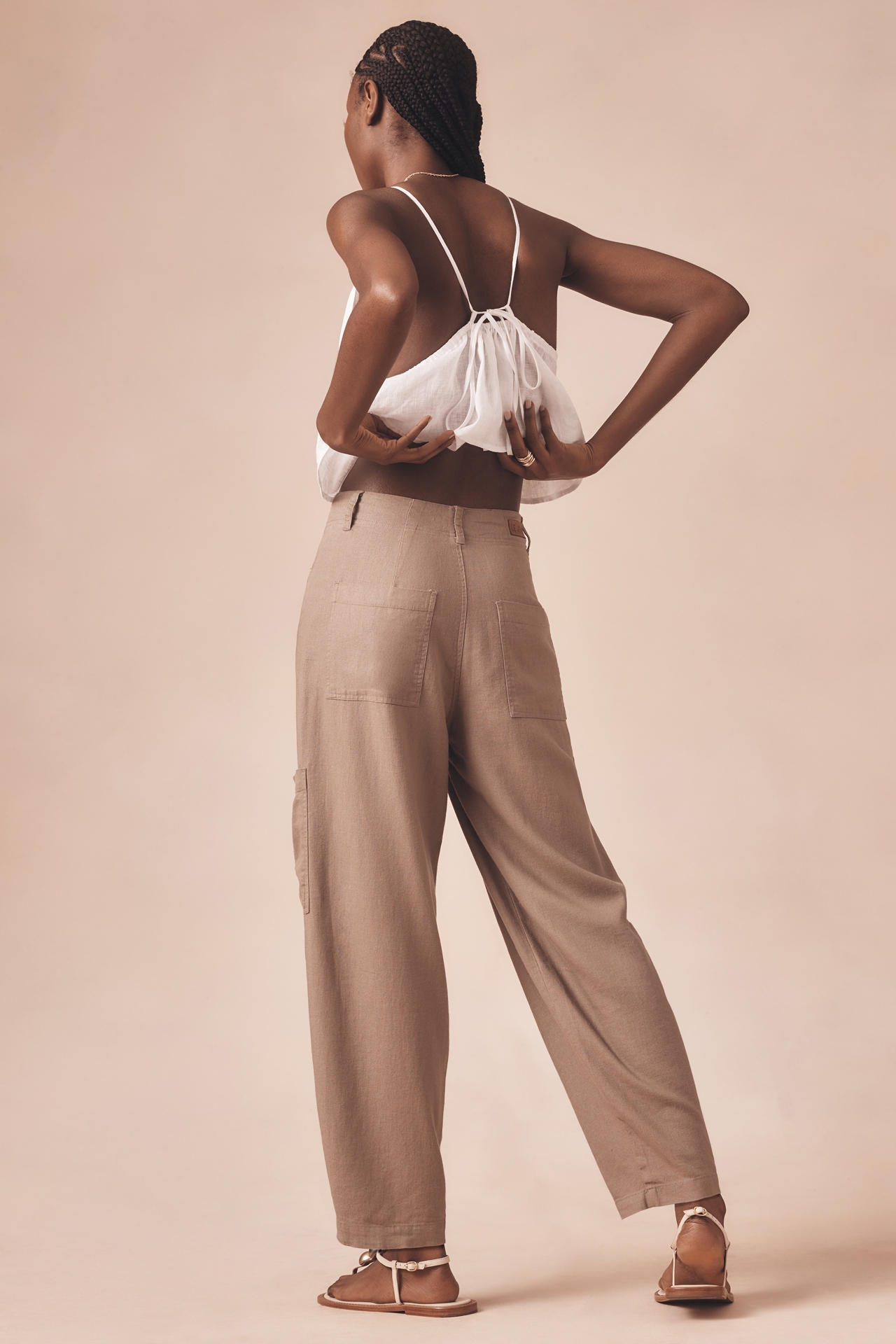 Le Jean Linen Goldie Balloon Cargo Pants | Bethesda Row Le Jean Linen Goldie Balloon Cargo Pants | Bethesda Row