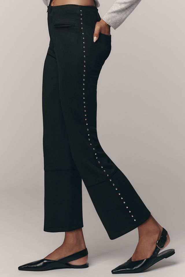 By Anthropologie Studded Faux-Suede Pants #3