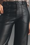 The Rylan Faux-Leather Relaxed High-Rise Flare Pants by Pilcro