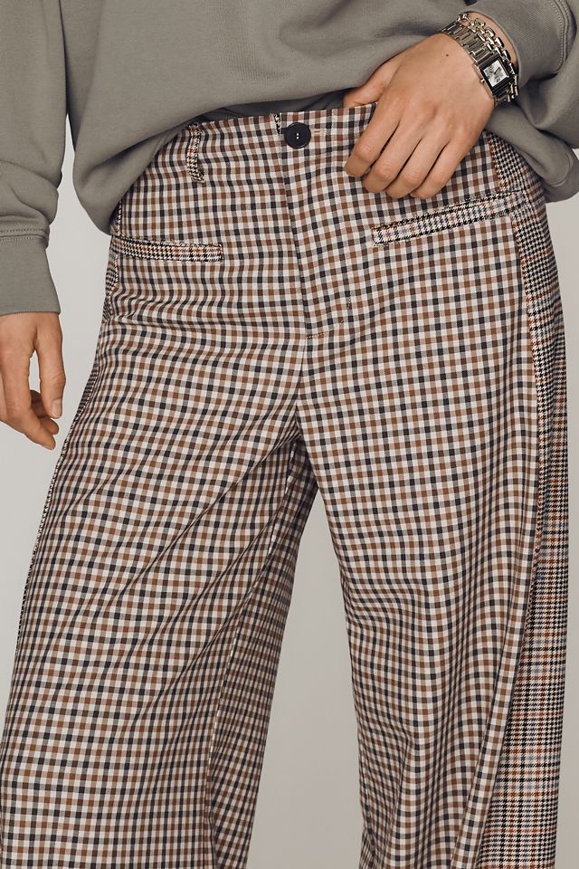 Pantaloni a Gamba Larga a Quadri Maeve #1