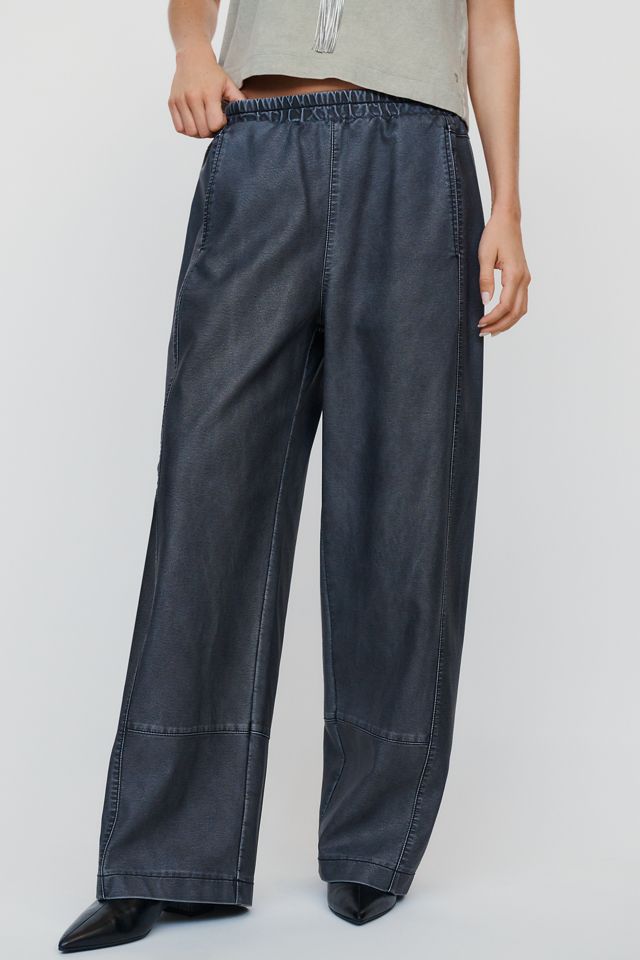 Pilcro Izzie Relaxed Faux Leather Pull On Barrel Pants #2