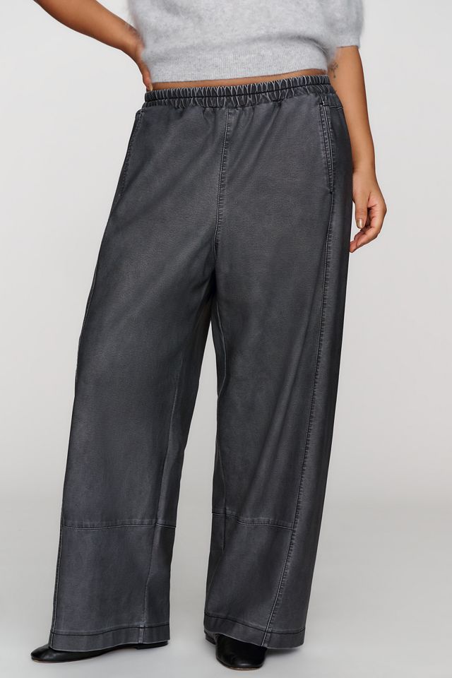 Pilcro Izzie Relaxed Faux Leather Pull On Barrel Pants #6