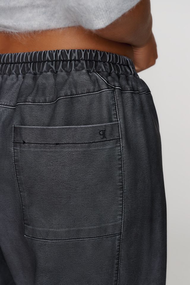 Pilcro Izzie Relaxed Faux Leather Pull On Barrel Pants #8
