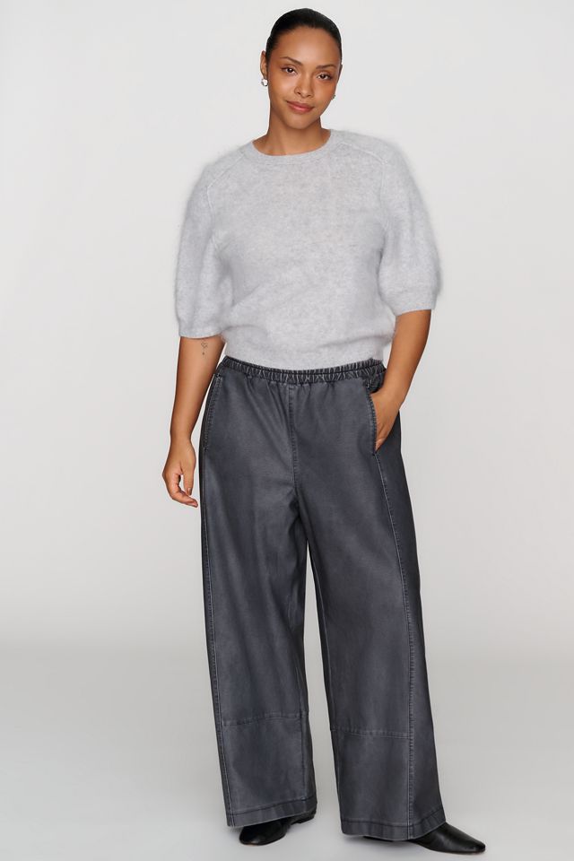 Pilcro Izzie Relaxed Faux Leather Pull On Barrel Pants #5
