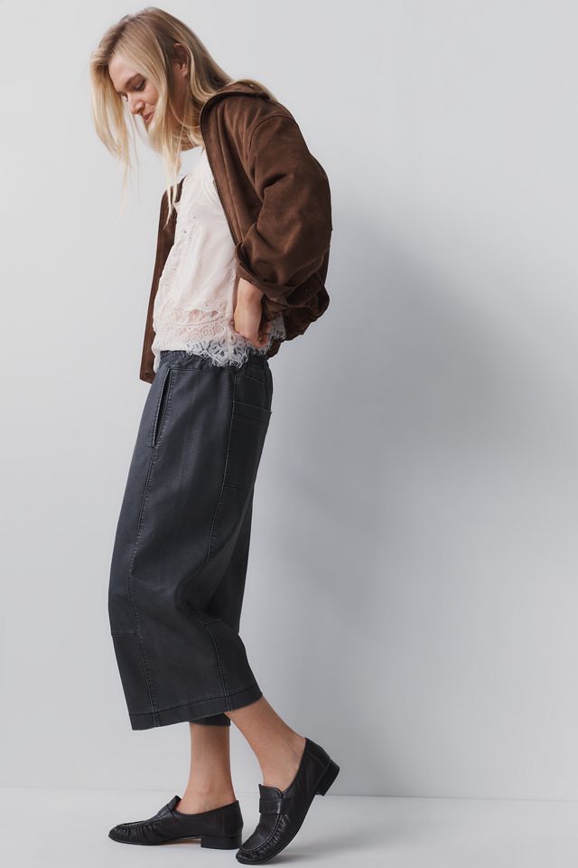 Pilcro Izzie Faux Leather Cropped Barrel Leg Pants #3