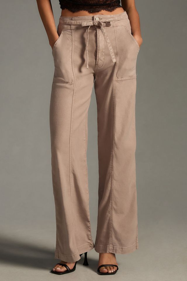 Hudson Tie-Waist Wide-Leg Linen Pants #1