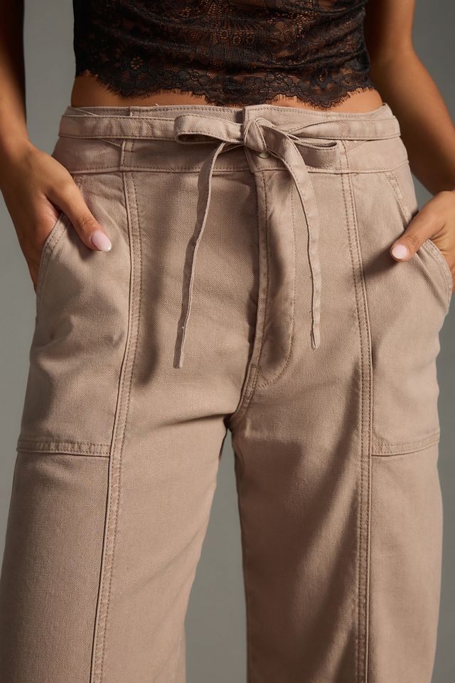 Hudson Tie-Waist Wide-Leg Linen Pants #2