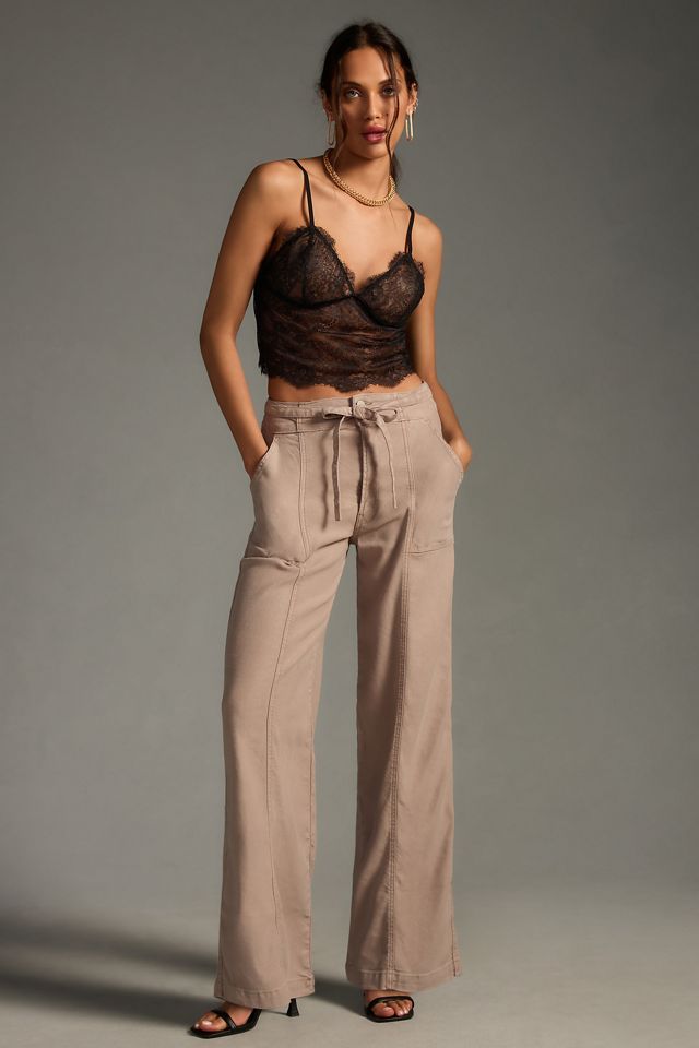 Hudson Tie-Waist Wide-Leg Linen Pants #4