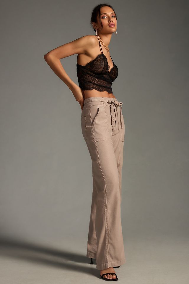 By Anthropologie Linen Wide-Leg Pants