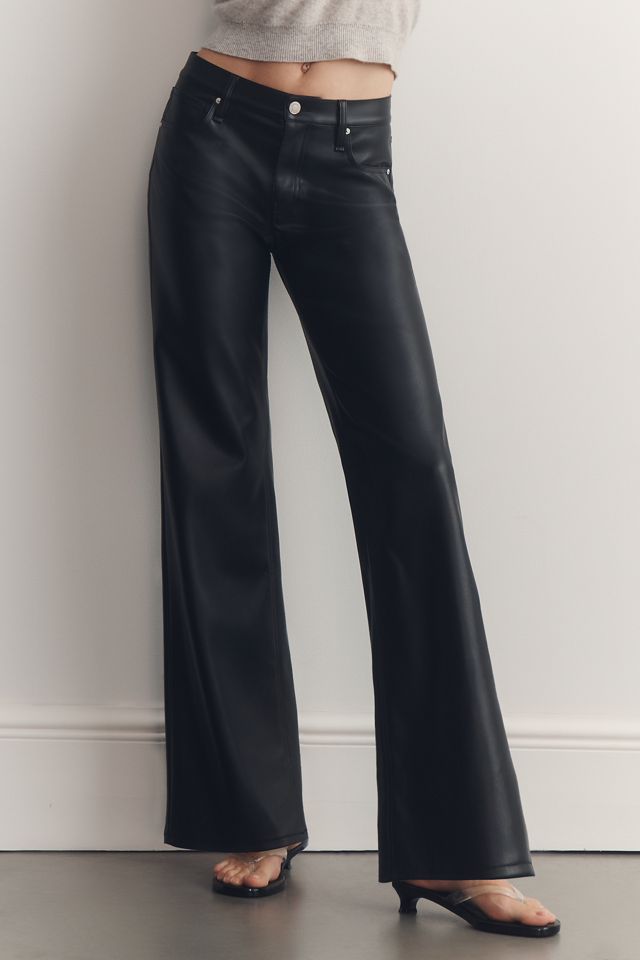 Hudson Rosie Faux-Leather High-Rise Wide-Leg Pants #1
