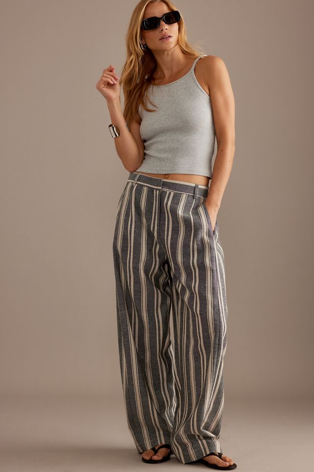 Leinen-Mischung Fass Hosen #3