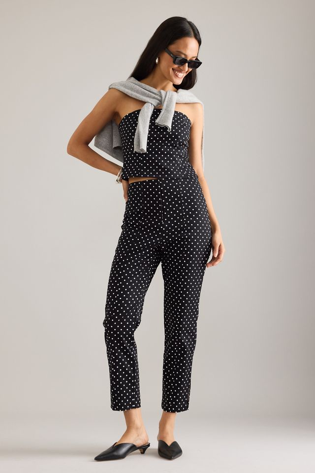 Pantaloni a pois con orlo diviso By Anthropologie #1