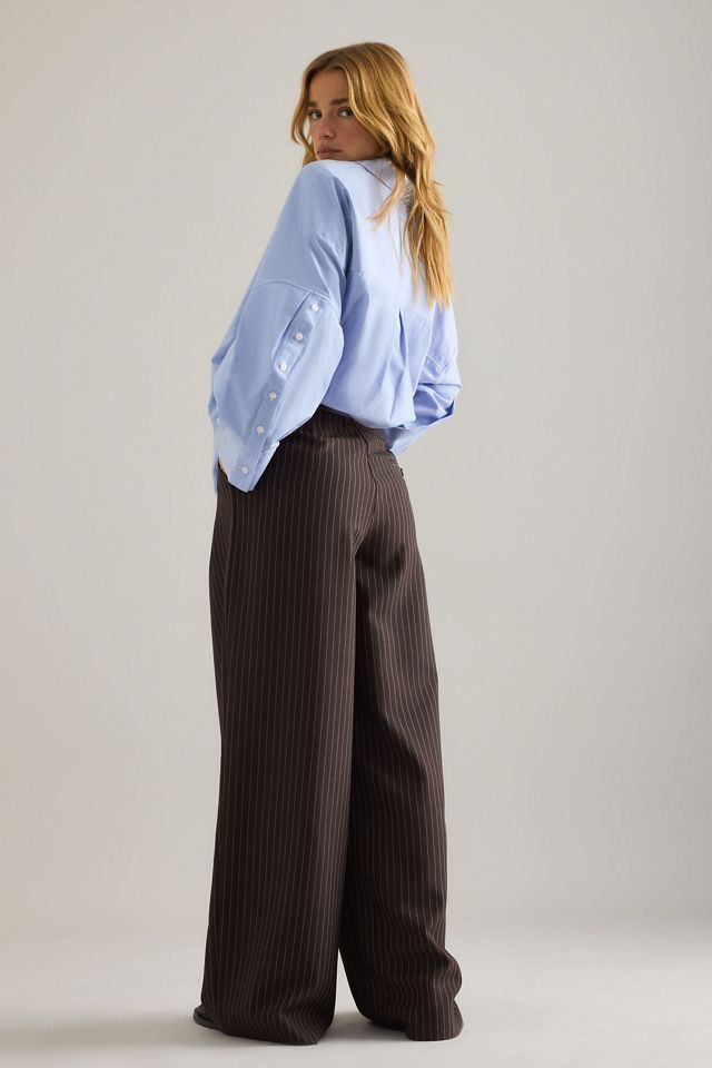 I Pantaloni Plissettati Avery di Maeve: Edizione a Righe #1