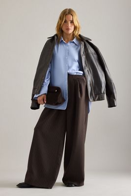 The Avery Pleated Trousers by Maeve: Pinstripe Edition