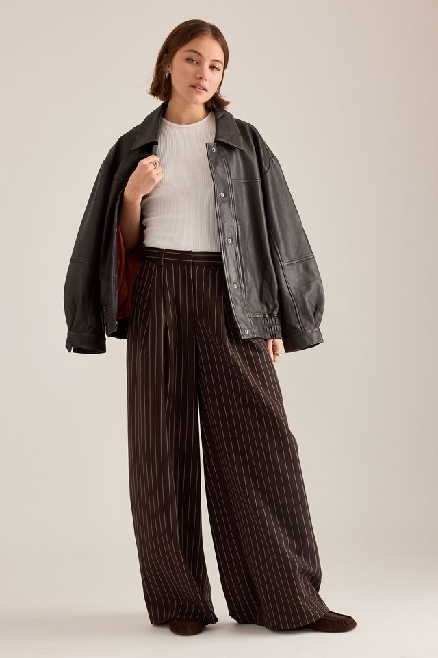 The Avery Pleated Trousers by Maeve: Pinstripe Edition #5