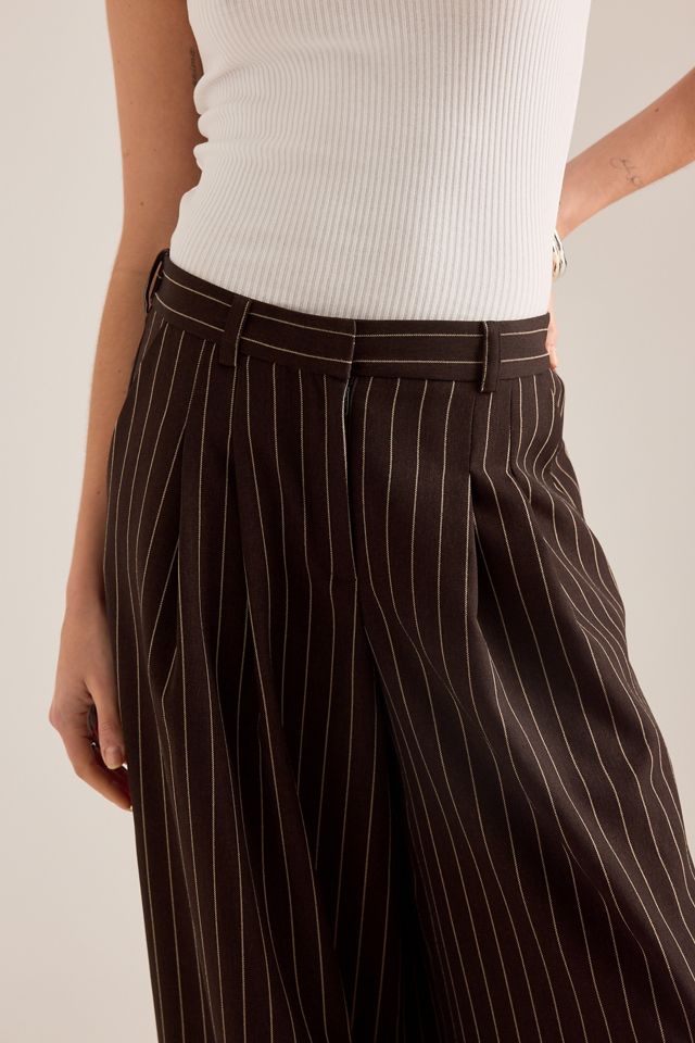 The Avery Pleated Trousers by Maeve: Pinstripe Edition #6