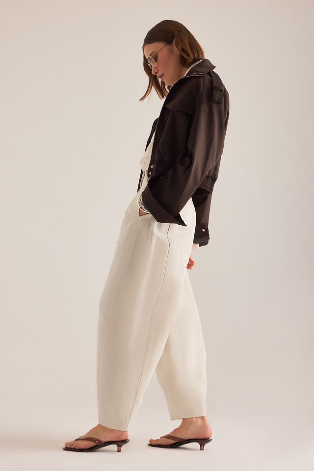By Anthropologie Aiden Barrel-Hose aus Leinenmischung #2