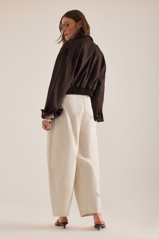 By Anthropologie Aiden Barrel-Hose aus Leinenmischung #5