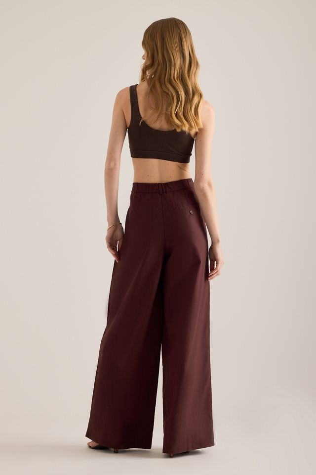 The Avery Linen-Blend Pleated Trousers by Maeve #1