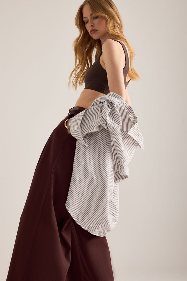 The Avery Linen-Blend Pleated Trousers by Maeve #2
