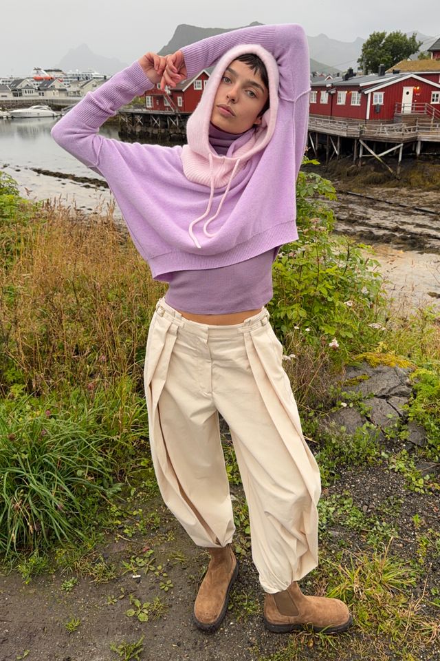 Ronny Kobo Devi 100% Cotton High Rise Barrel Leg Pants #6